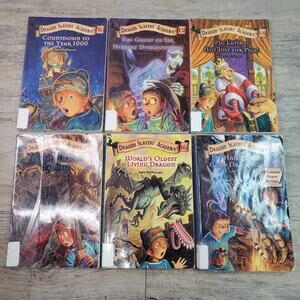 Lot 6 Dragon Slayers’ Academy Books Kate McMullan 8, 12, 14-17 Paperback Ex Libr